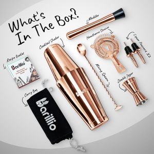 Barillio® Cocktail Shaker Set: Boston Shaker (Rose-Copper)