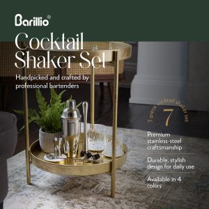 Barillio® Cocktail Shaker Set Drink Mixer (Rose-Copper)