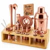 Barillio® Mixology Bartender Kit With Elegant Bamboo Stand (Rose-Copper)