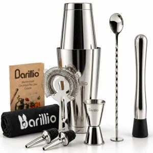 Barillio® Cocktail Shaker Set: Boston Shaker (Silver)