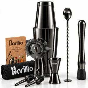 Barillio® Cocktail Shaker Set: Boston Shaker (Black)