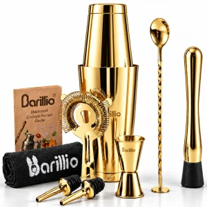 Barillio® Cocktail Shaker Set: Boston Shaker (Gold)