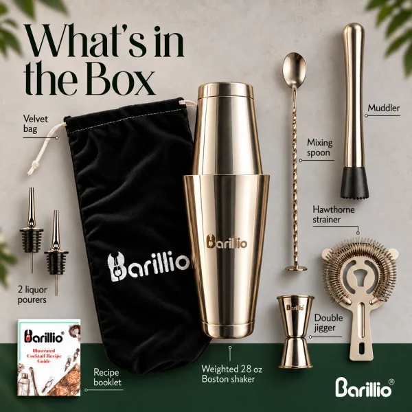 Barillio Boston Shaker Cocktail Shaker Set
