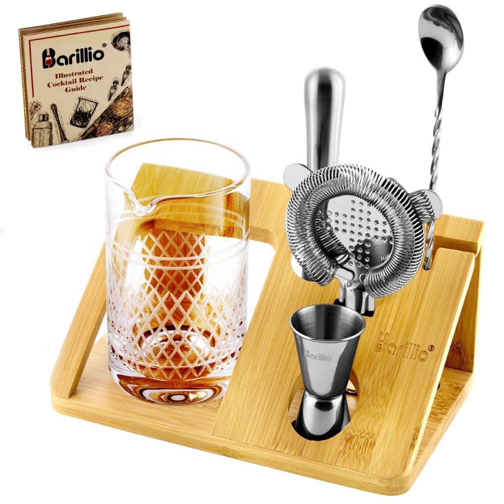 Crystal Cocktail Mixing Glass Set With Stand