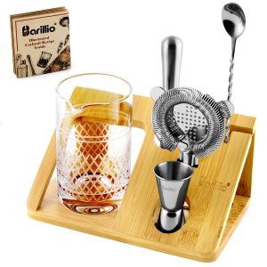 Barillio® Crystal Cocktail Mixing Glass Set With Stand