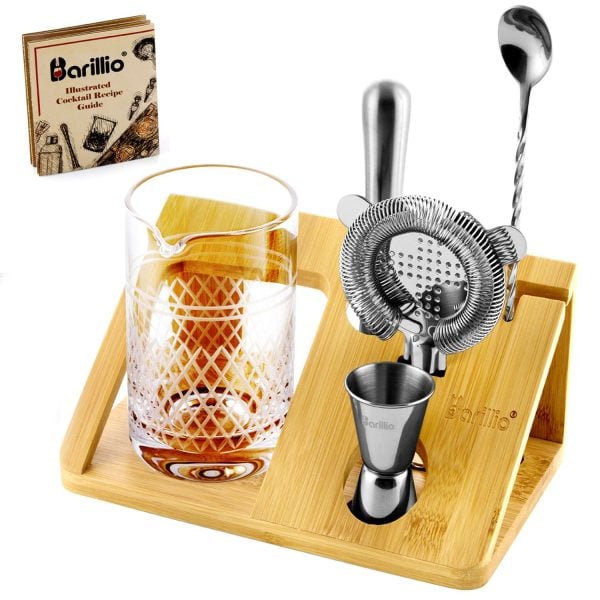 Barillio® Crystal Cocktail Mixing Glass Set With Stand