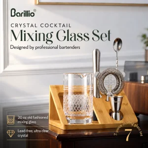 Barillio® Crystal Cocktail Mixing Glass Set With Stand