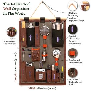 Bartender Kit With Wall Organizer