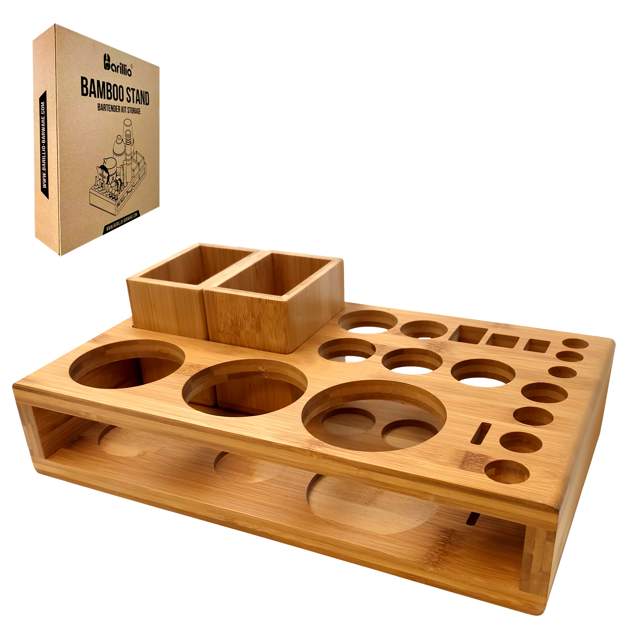 Barillio® Complete Bar Tool Set - Bamboo Stand