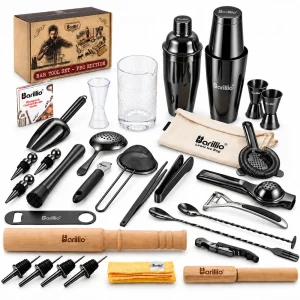 Barillio® Complete Bar Tool Set - Pro Edition (Black)