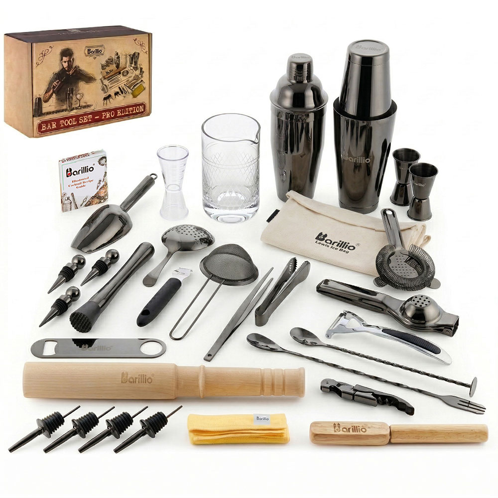 Barillio® Complete Bar Tool Set - Pro Edition (Black)