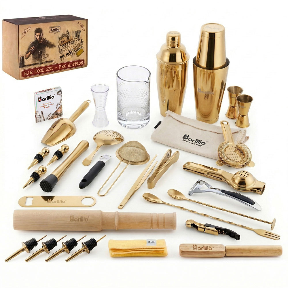 Barillio® Complete Bar Tool Set - Pro Edition (Gold)