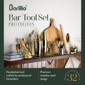 Barillio® Complete Bar Tool Set – Pro Edition (Gold)