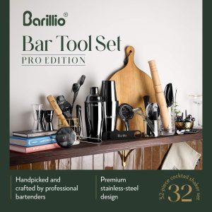 Barillio® Complete Bar Tool Set – Pro Edition (Black)