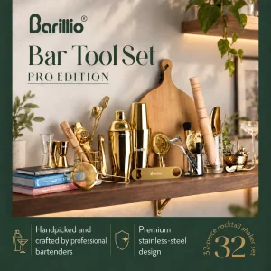 Barillio® Complete Bar Tool Set – Pro Edition (Gold)