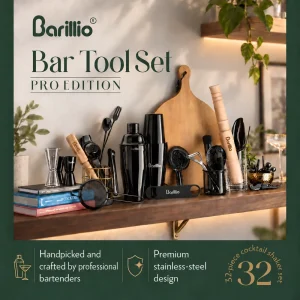 Barillio® Complete Bar Tool Set – Pro Edition (Black)