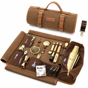 Barillio® Travel Gold Bartender Kit With Canvas Bag
