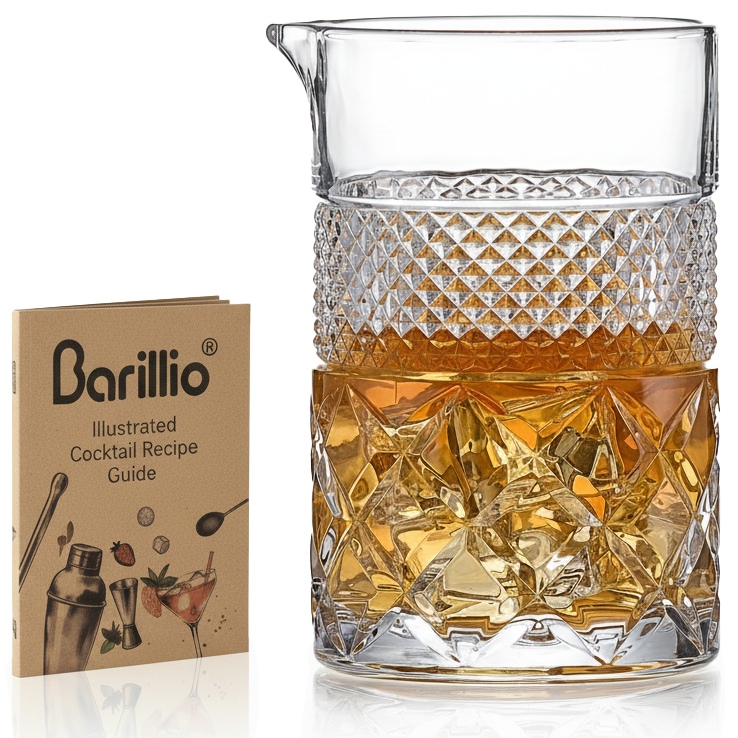 Barillio® 24Oz Crystal Cocktail Mixing Glass