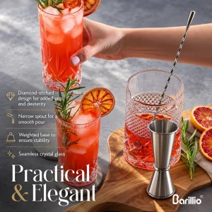Barillio® 24Oz Crystal Cocktail Mixing Glass