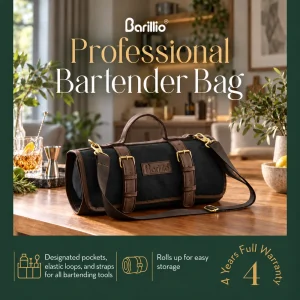 Barillio® Travel Bartender Canvas Bag Black