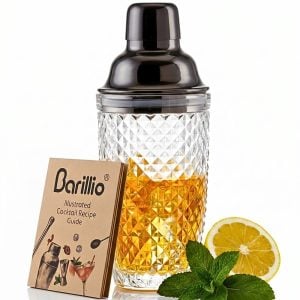 Barillio® Glass Cocktail Shaker 14Oz (Black)