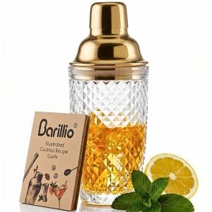 Barillio® Glass Cocktail Shaker 14Oz (Gold)